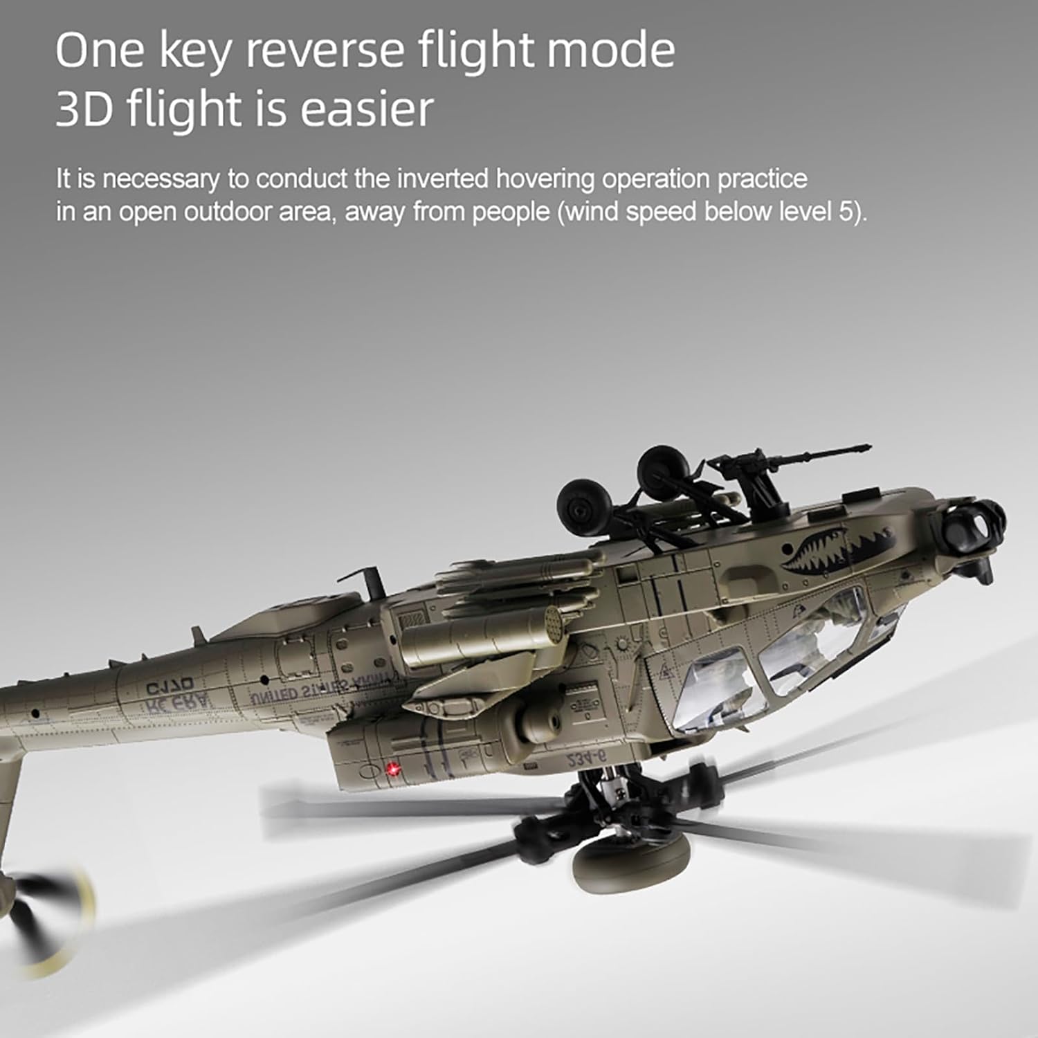 Rc Hobby Grade Helicopter - เฮลิคอปเตอร์บังคับวิทยุ 310 มม. 6CH C170 AH-64D
