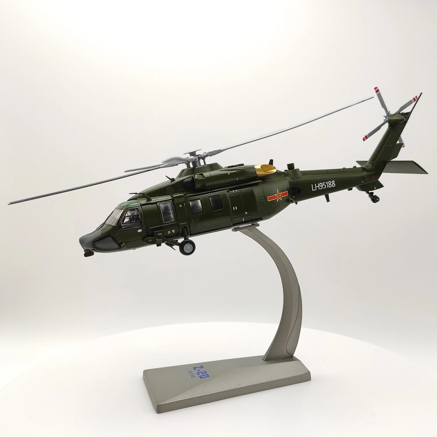 Rc Helicopter Hobby Grade - Diecast 1:72 Scale Z-20 LH95188 ยุทธวิธียูทิลิตี้เฮลิคอปเตอร์ทหารเครื่องบินรุ่นคอลเลกชันของเล่นของขวัญจอแสดงผล