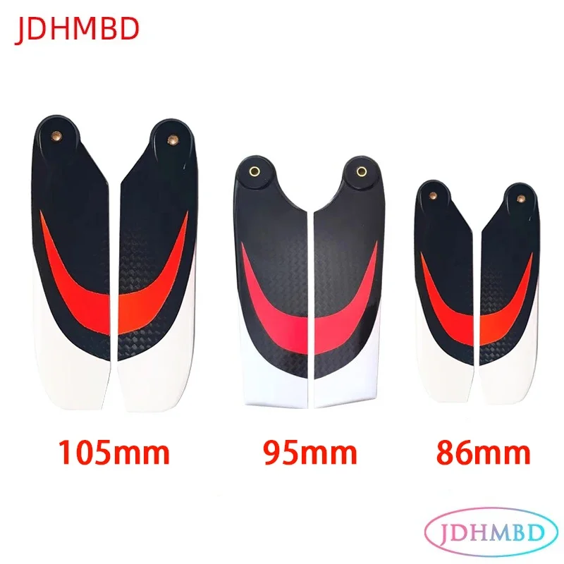 Rc Helicopter Hobby Grade - Jdhmbd ใบมีดหางคาร์บอนไฟเบอร์86มม. 95มม. 105มม. สำหรับจัดตำแหน่ง trex