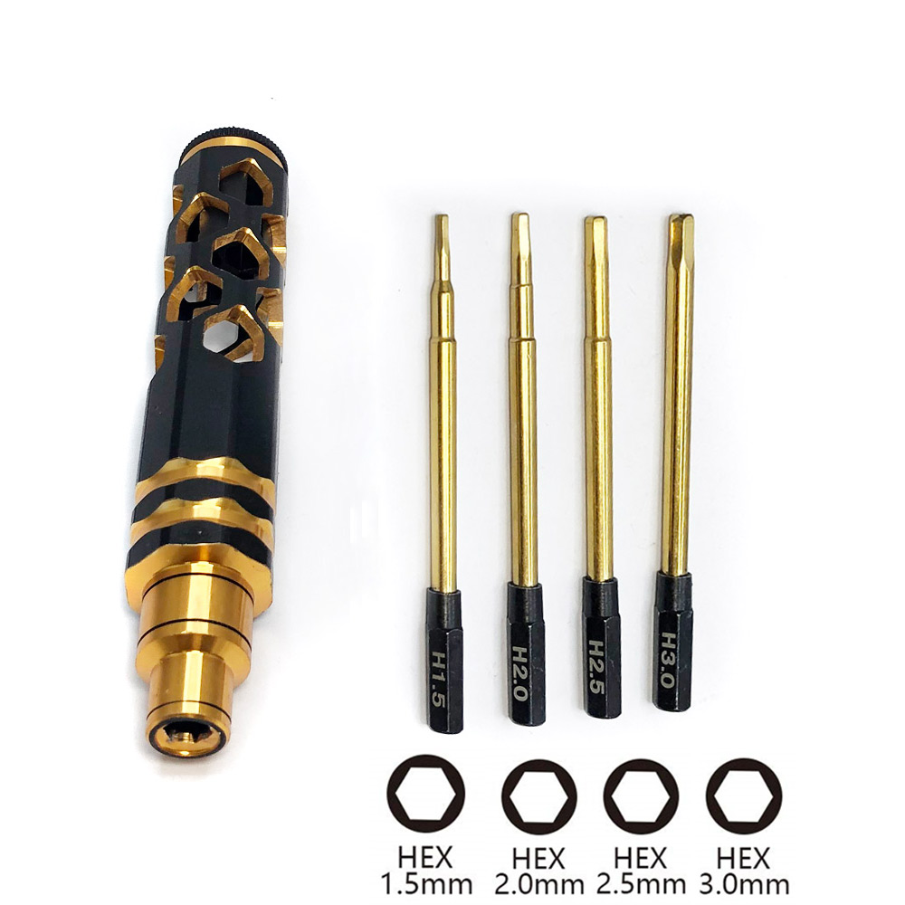 Rc Hobby Electric Screwdriver - ชุดไขควงไขควงหกเหลี่ยมขนาด1.5มม. 2.0มม. 2.5มม. 3.0มม. เครื่องมือหกเหลี่ยมสำหรับโดรนสำหรับแข่ง FPV