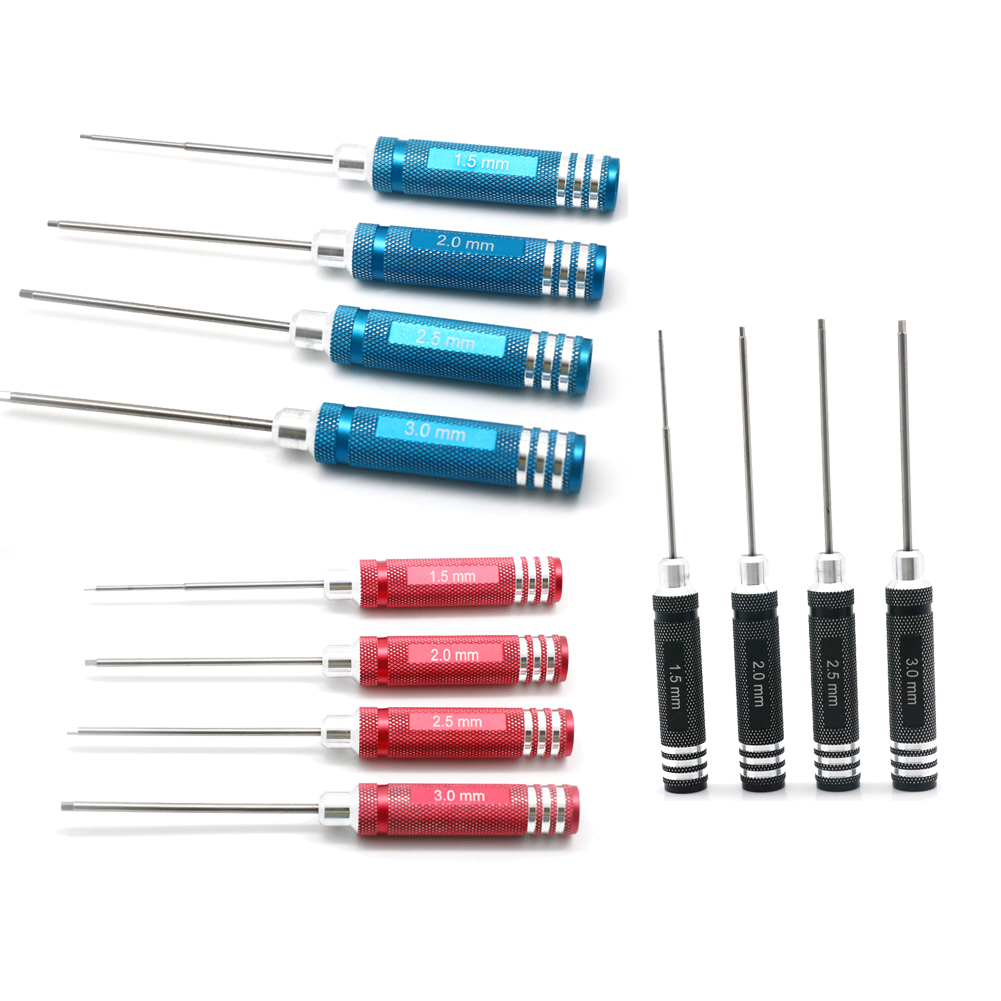 Rc Hobby Electric Screwdriver - ชุดไขควงหกเหลี่ยม RC 4 ชิ้น ชุบไทเทเนียม แข็งแรงพิเศษ