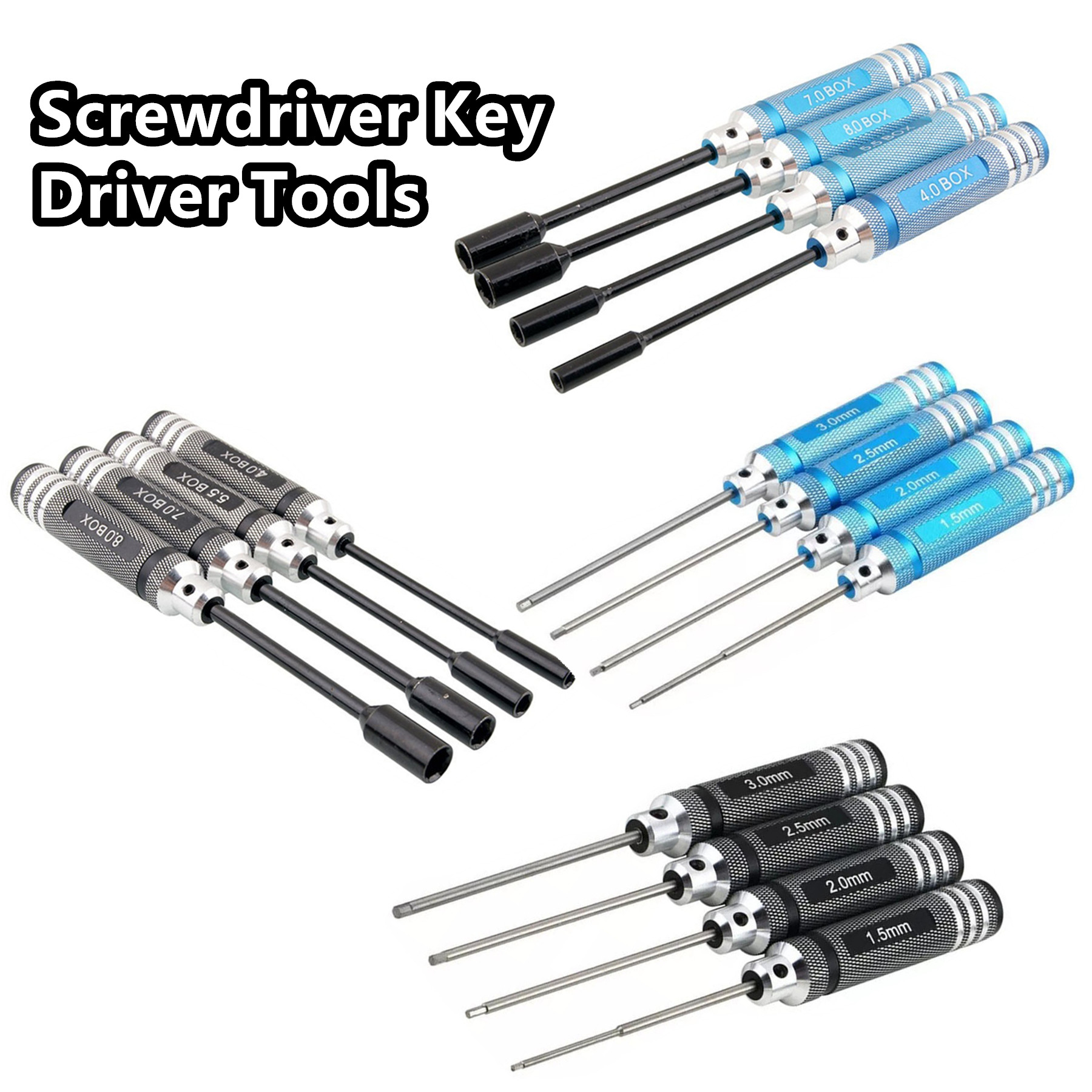 Rc Hobby Electric Screwdriver - 4 ชิ้นไทเทเนียม Hex ไขควงชุด 1.5/2.0/2.5/3.0 มิลลิเมตร