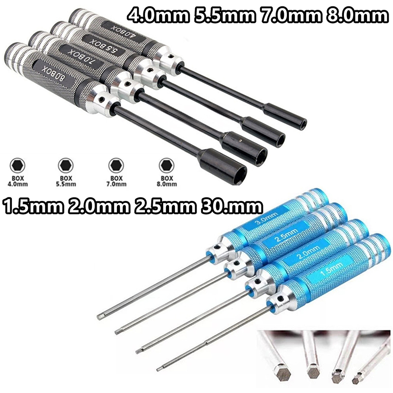 4 ชิ้นไทเทเนียม Hex ไขควงชุด 1 - Rc Hobby Electric Screwdriver บทวิจารณ์และราคา