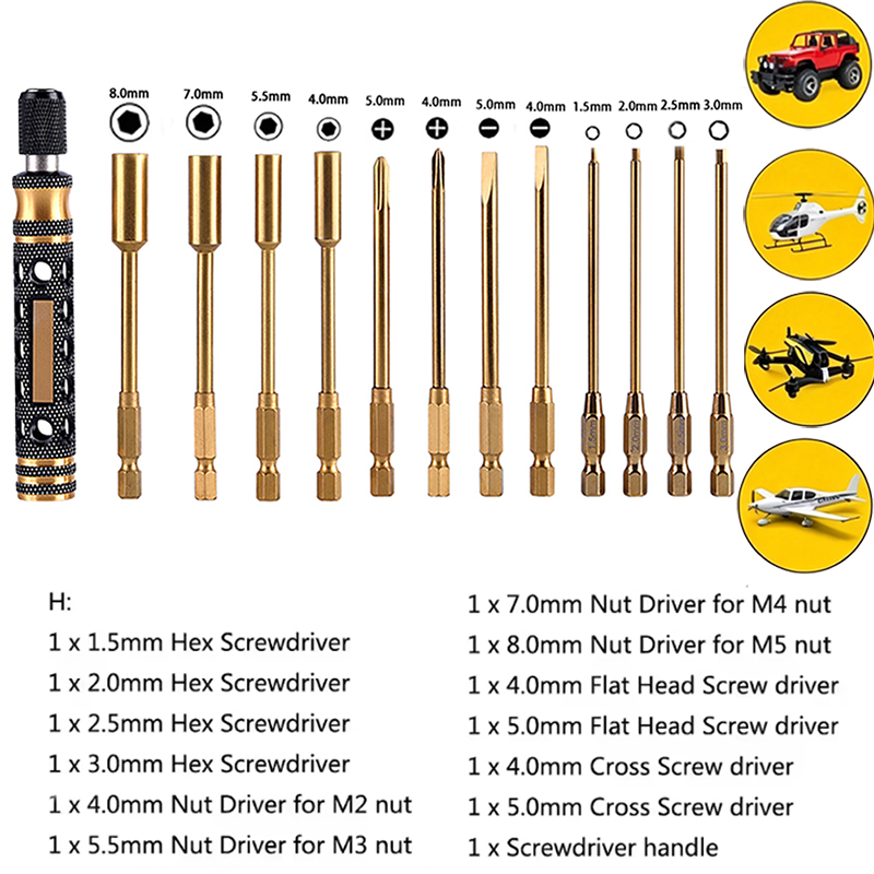 ชุดไขควงหกเหลี่ยมโลหะ RC ขนาด  - Rc Hobby Electric Screwdriver บทวิจารณ์และราคา