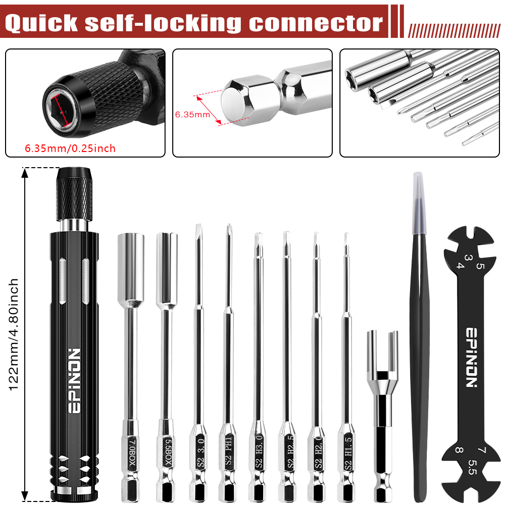 ชุดเครื่องมือซ่อมรถ RC EPINON  - Rc Hobby Electric Screwdriver บทวิจารณ์และราคา